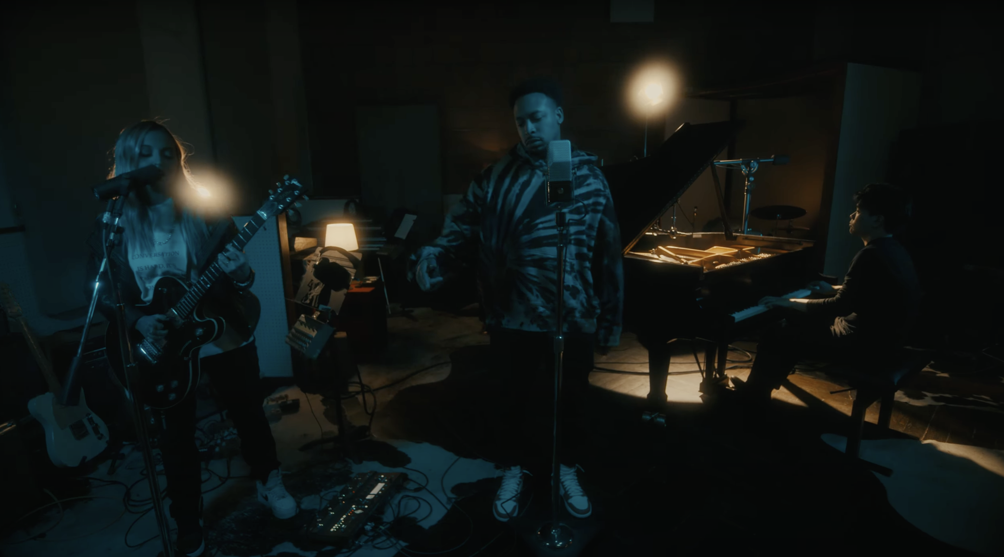 Averi Burk, Lou Charle$, and Daniel Hsu record "Free"