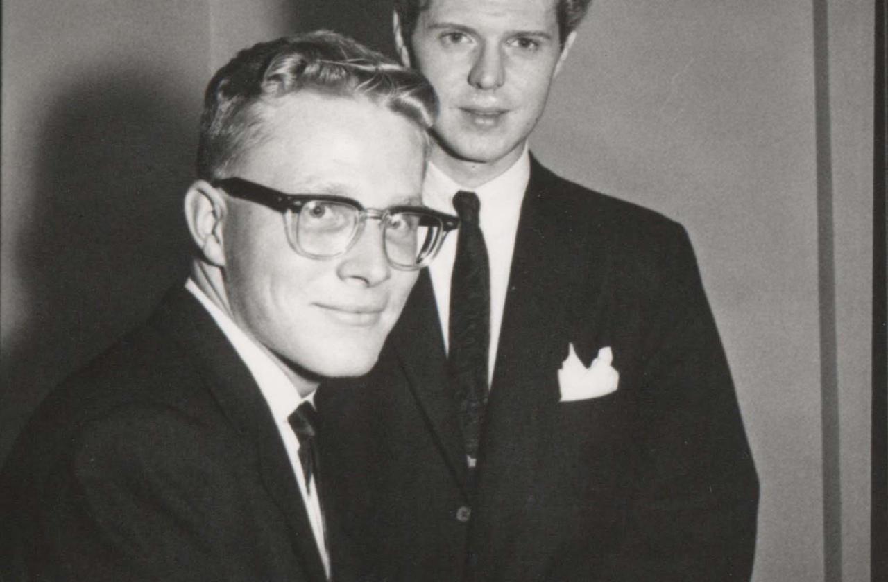 Van Cliburn and Gold Medalist Ralph Votapeck at the 1962 Cliburn Competition