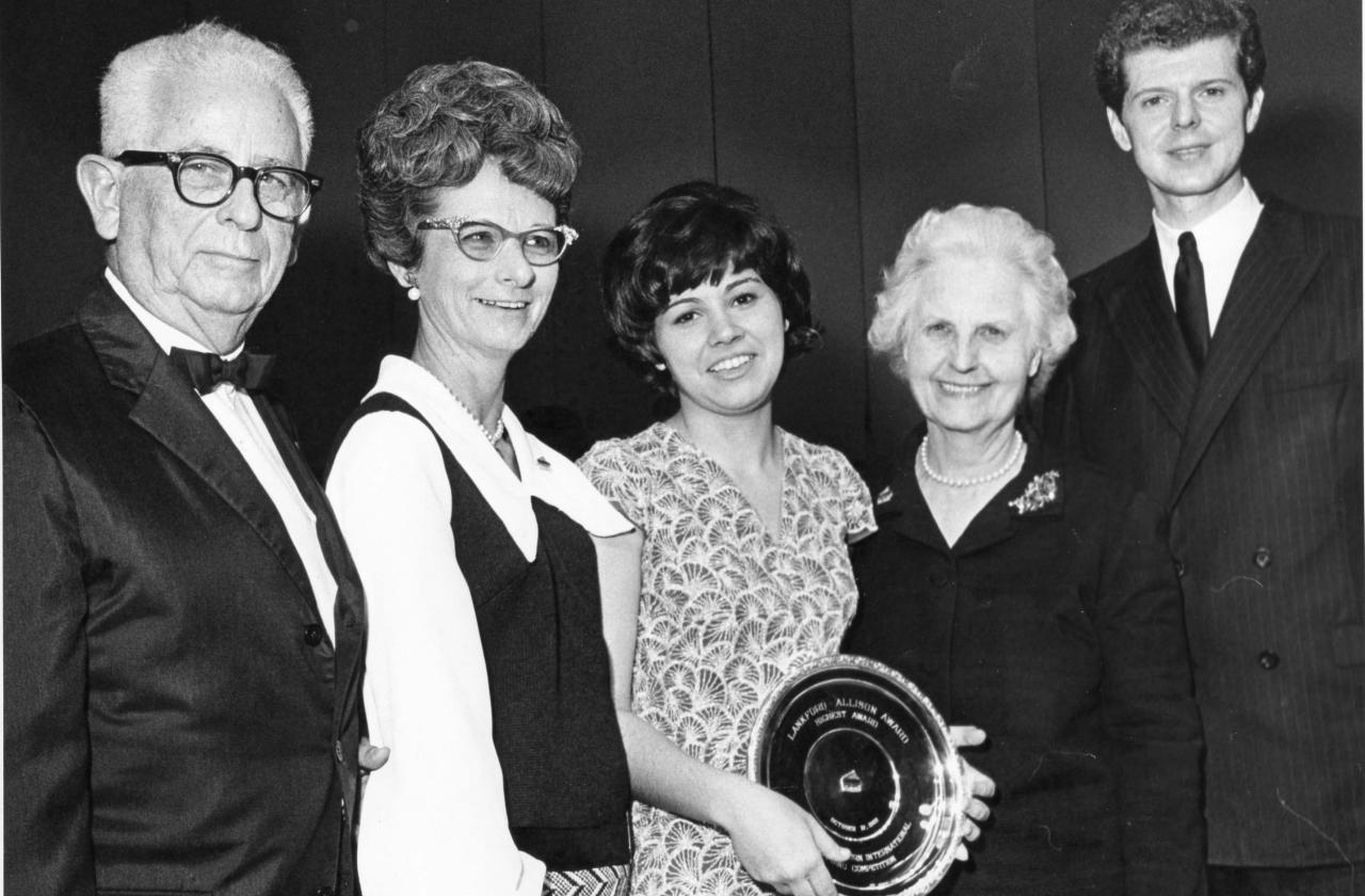Van Cliburn with 1969 Gold Medalist Cristina Ortiz