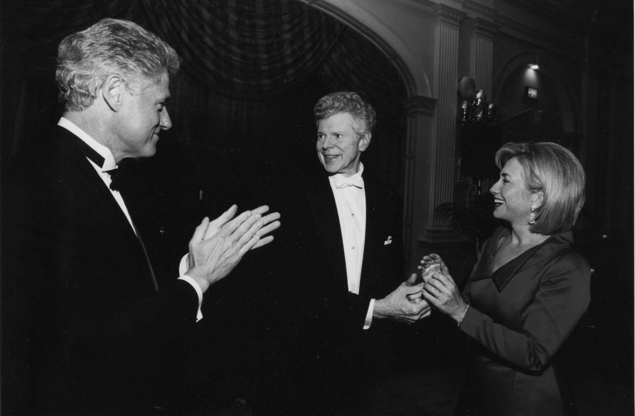Van Cliburn with President Bill Clinton and First Lady Hillary Rodham Clinton