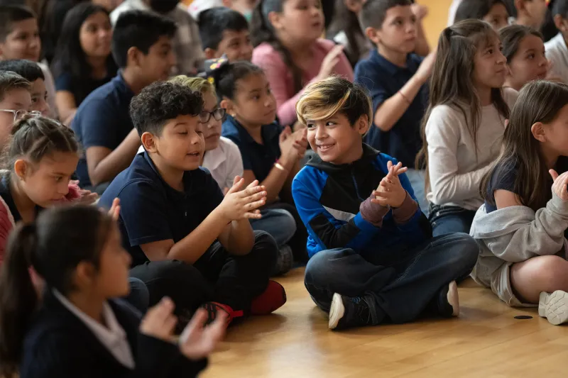 Children participating in a Cliburn in the Classroom program