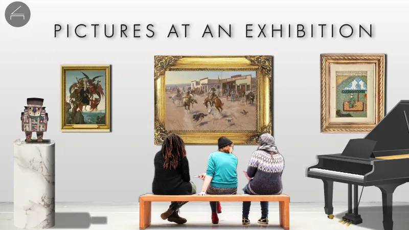 Students at a museum